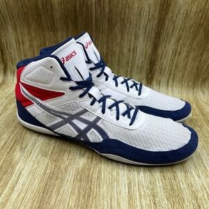 Asics Matflex 6 Men's Size 14 Red White Blue‎ Wrestling Boxing Shoes 1081A021